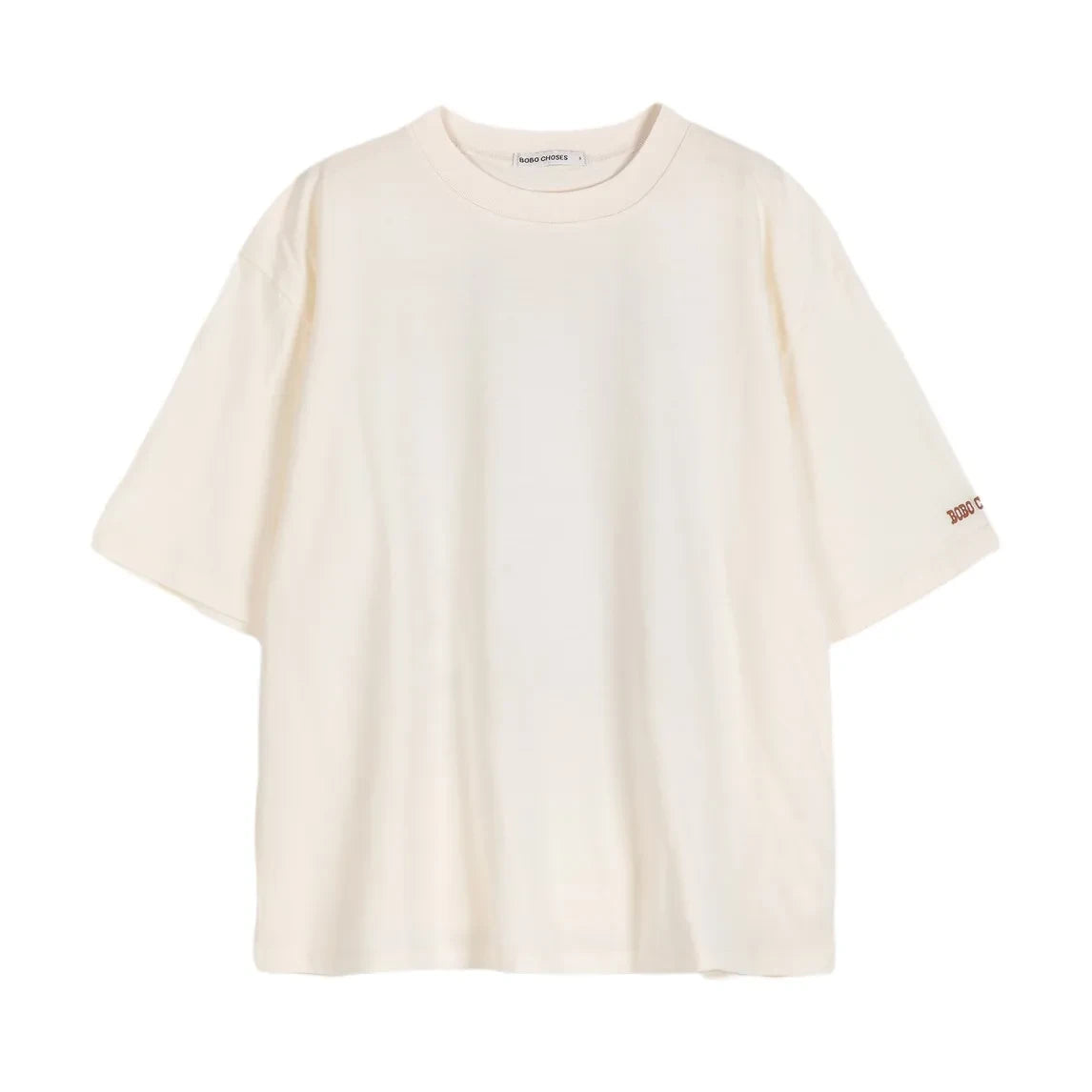 Bobo Choses - Camiseta de algodón orgánico con estampado floral oscuro | Blanca