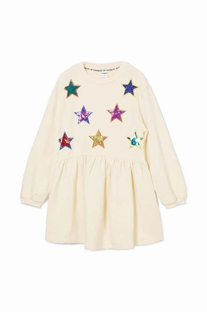 Vestido de Algodón para Niña Desigual