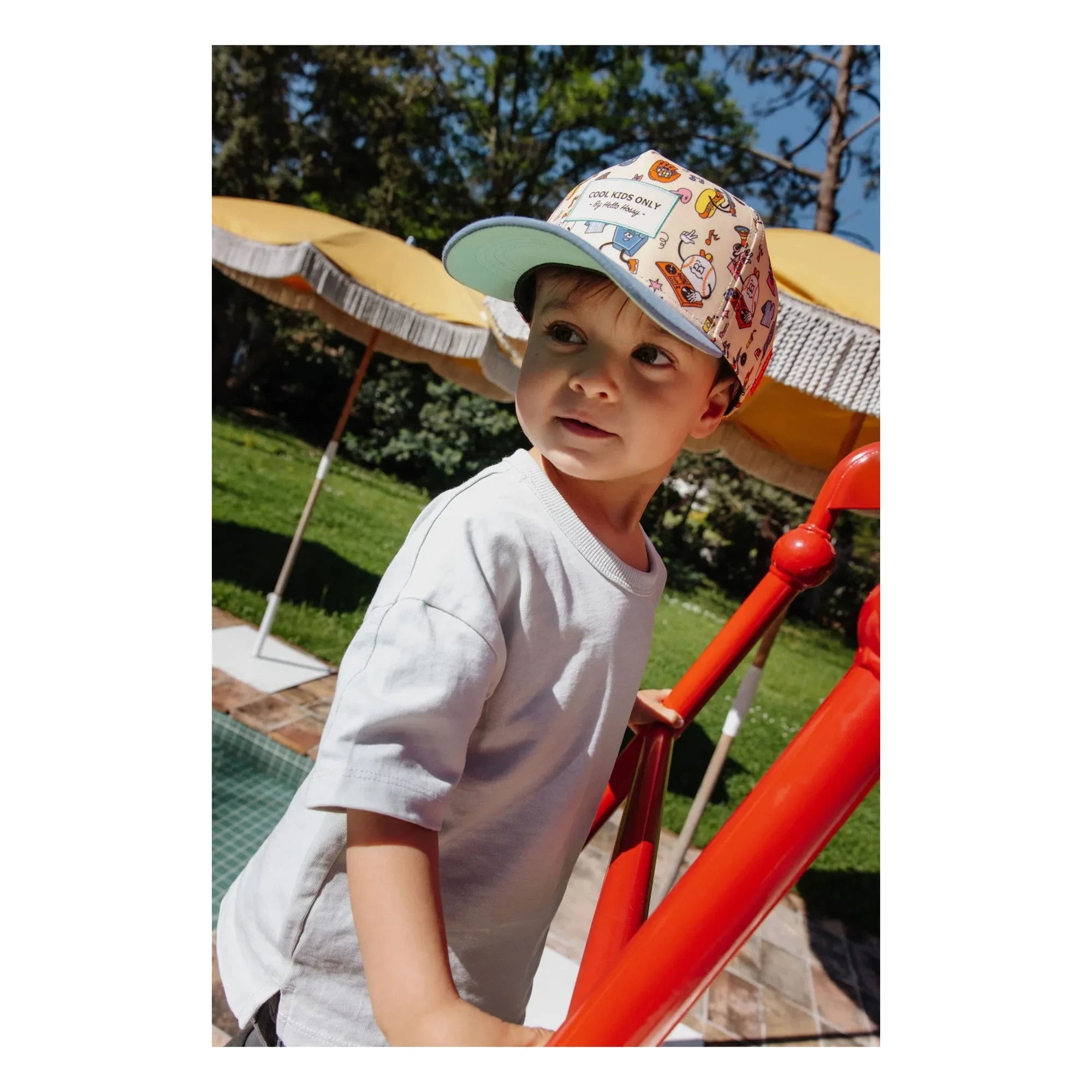 Hello Hossy - Gorra de béisbol con visera curvada de fibra reciclada | Azul