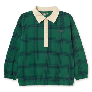 Tinycottons - Polo de algodón orgánico a cuadros | Verde