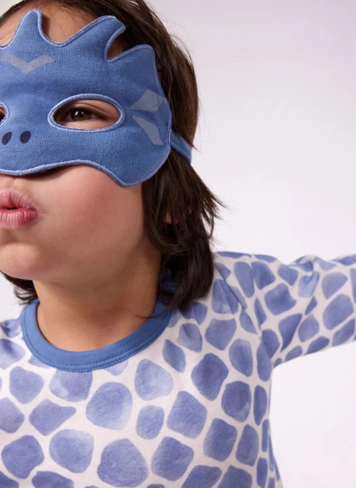 Petit Bateau - Set de pijama y máscara Dragón de algodón orgánico | Mavi