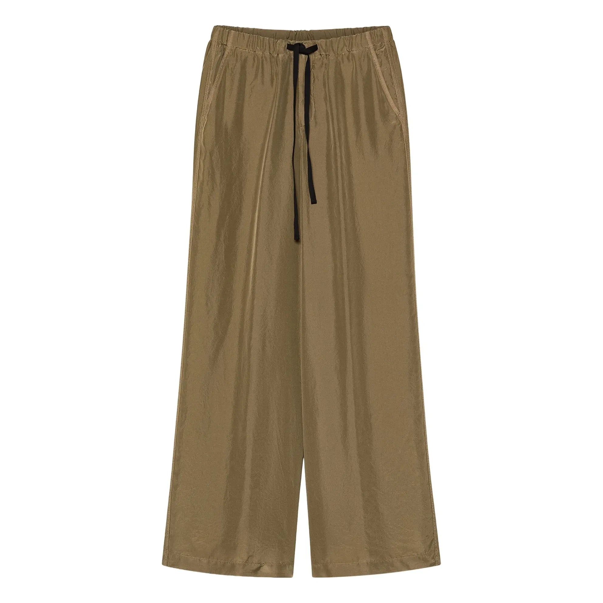 Pomandère - Pantalones de seda | Topo oscuro