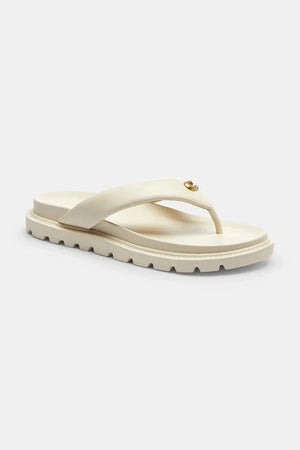 Coach Kadın Deri Parmak Arası Terlik Brynn Leather Thong Sandal