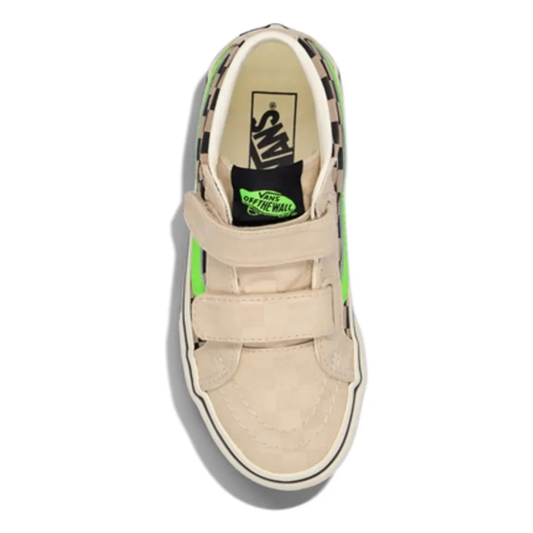 Vans - Zapatillas Sk8-Mid Glow Check en crudo
