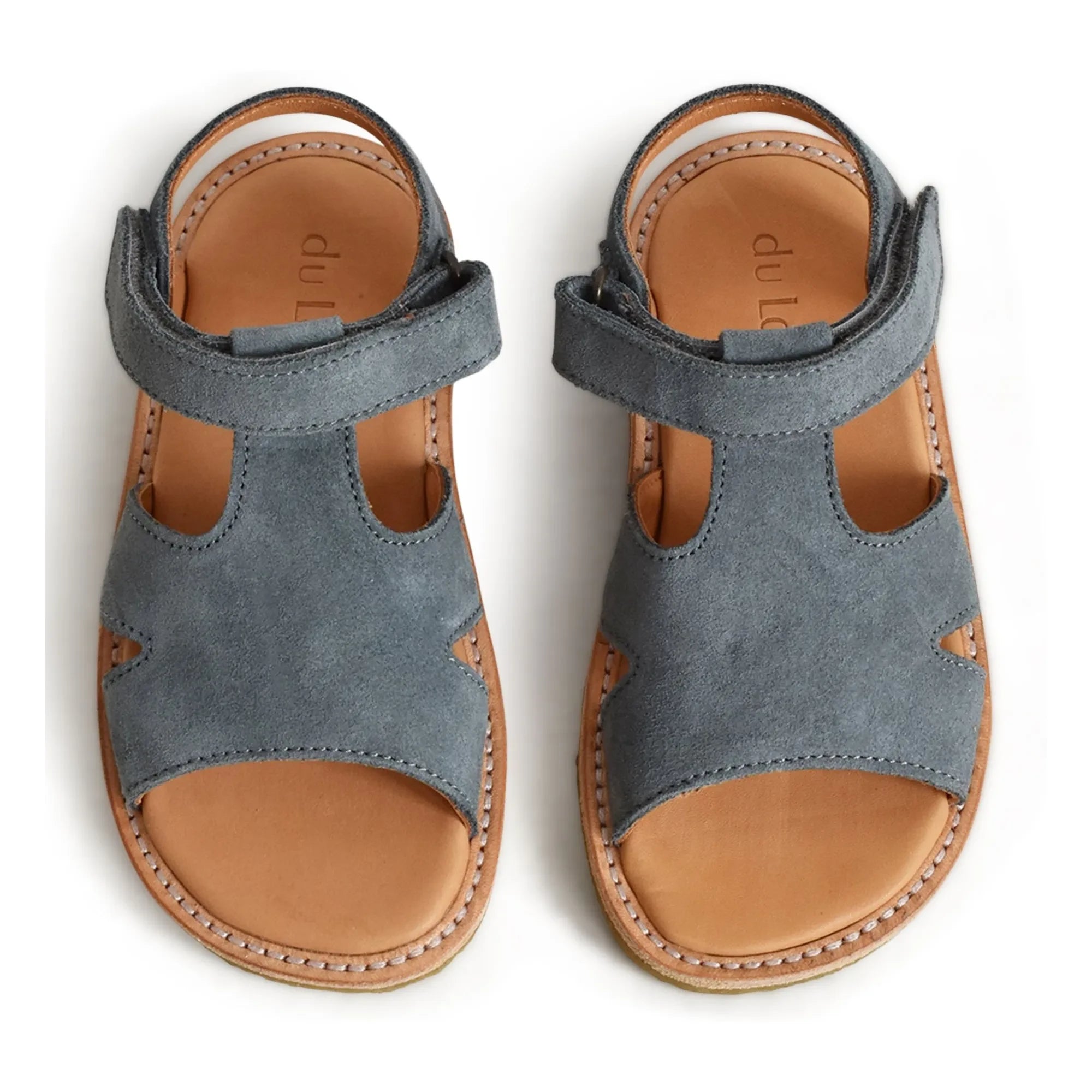 du Loua - Sandalias de Ante Du Alfie | Azul Grisáceo