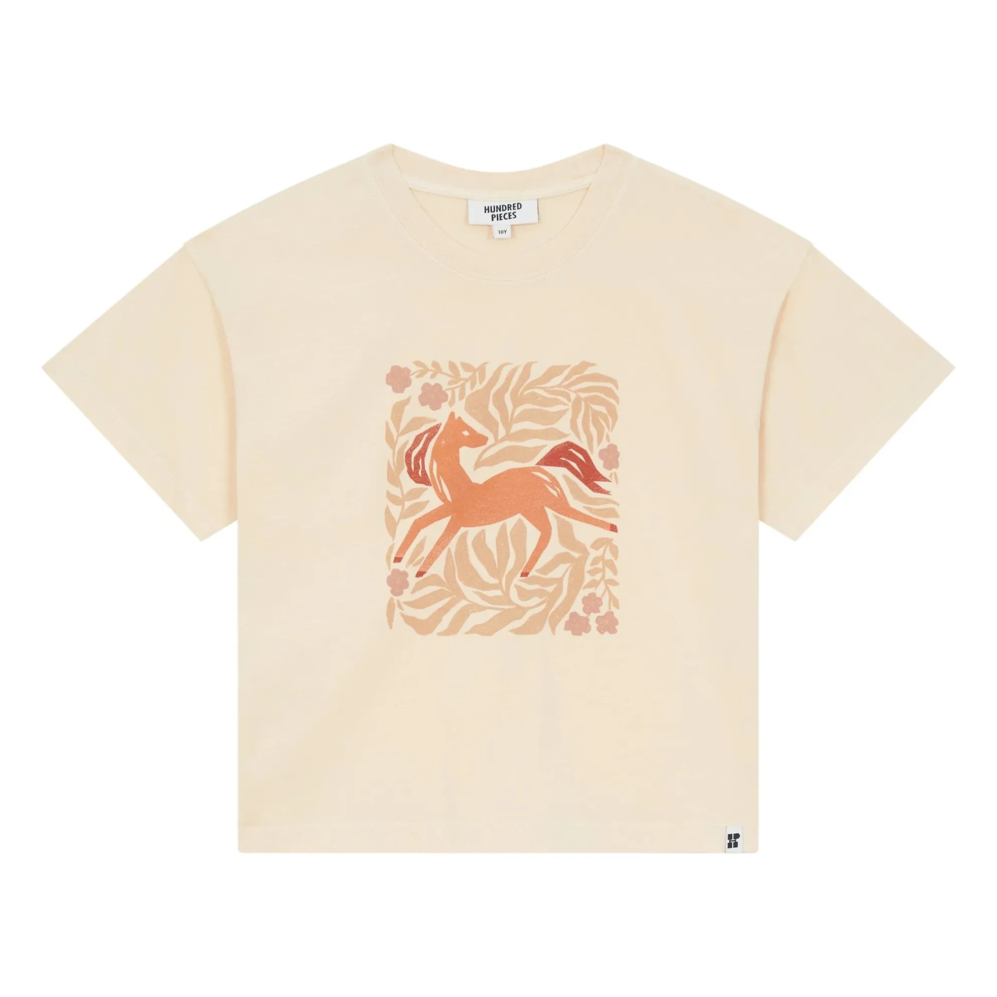 Hundred Pieces - Camiseta de algodón orgánico Luna Cheval | Crema