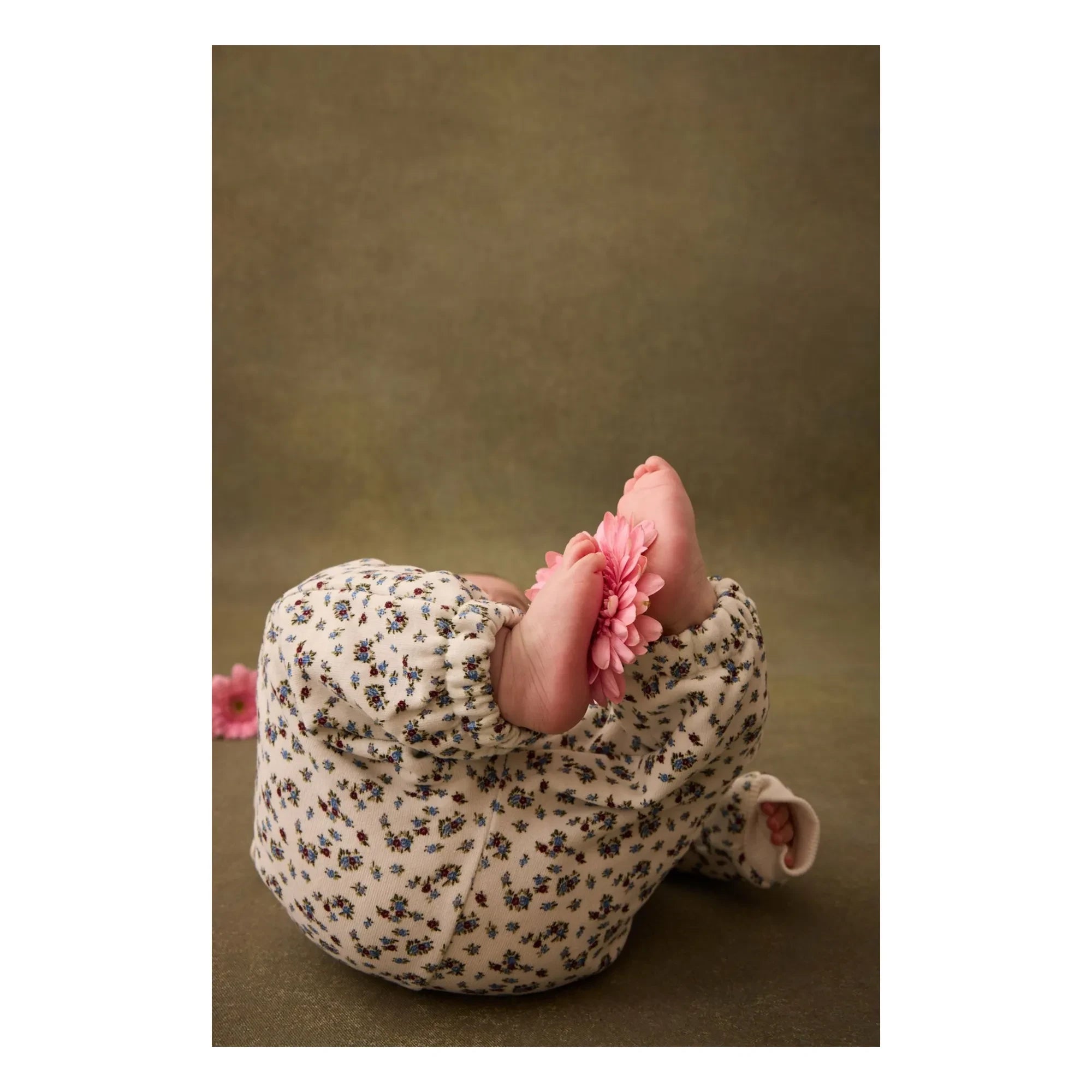 Louise Misha - Pantalón de Bebé de Algodón Orgánico con Estampado Floral Ysalia | Crema