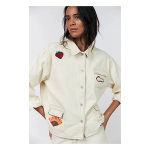 Lollys Laundry - Chaqueta de algodón April | Crema