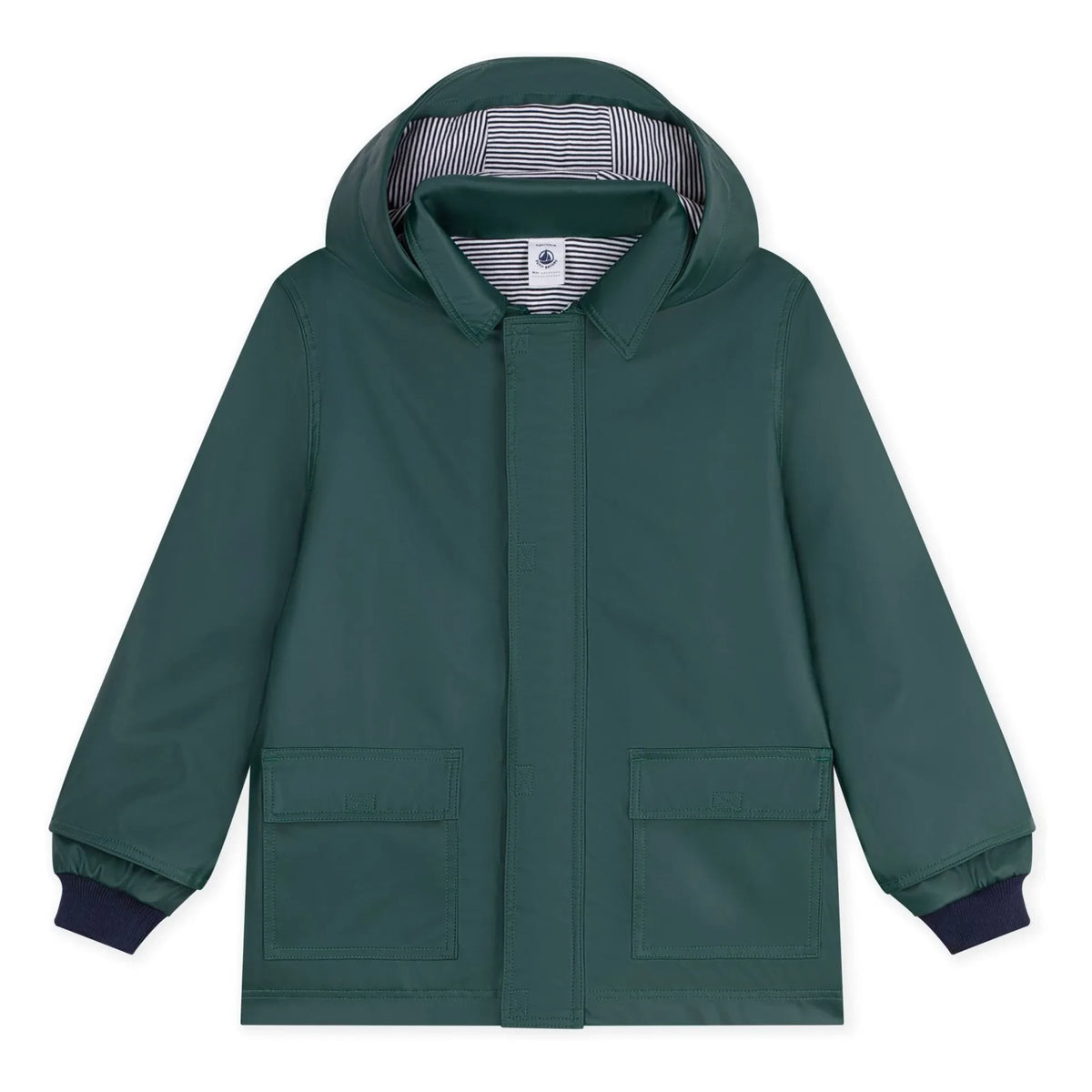 Petit Bateau - Chubasquero icónico | Verde bosque