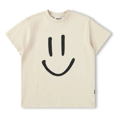 Molo - Camiseta de algodón orgánico Roxo Smile | Beige