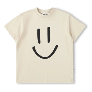 Molo - Camiseta de algodón orgánico Roxo Smile | Beige