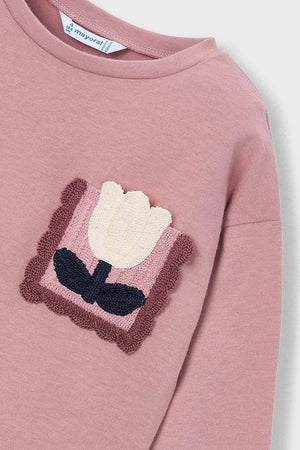 Blusa de manga larga de algodón para niños Mayoral