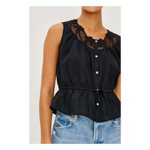 Rails - Blusa bordada Leilani | Negra