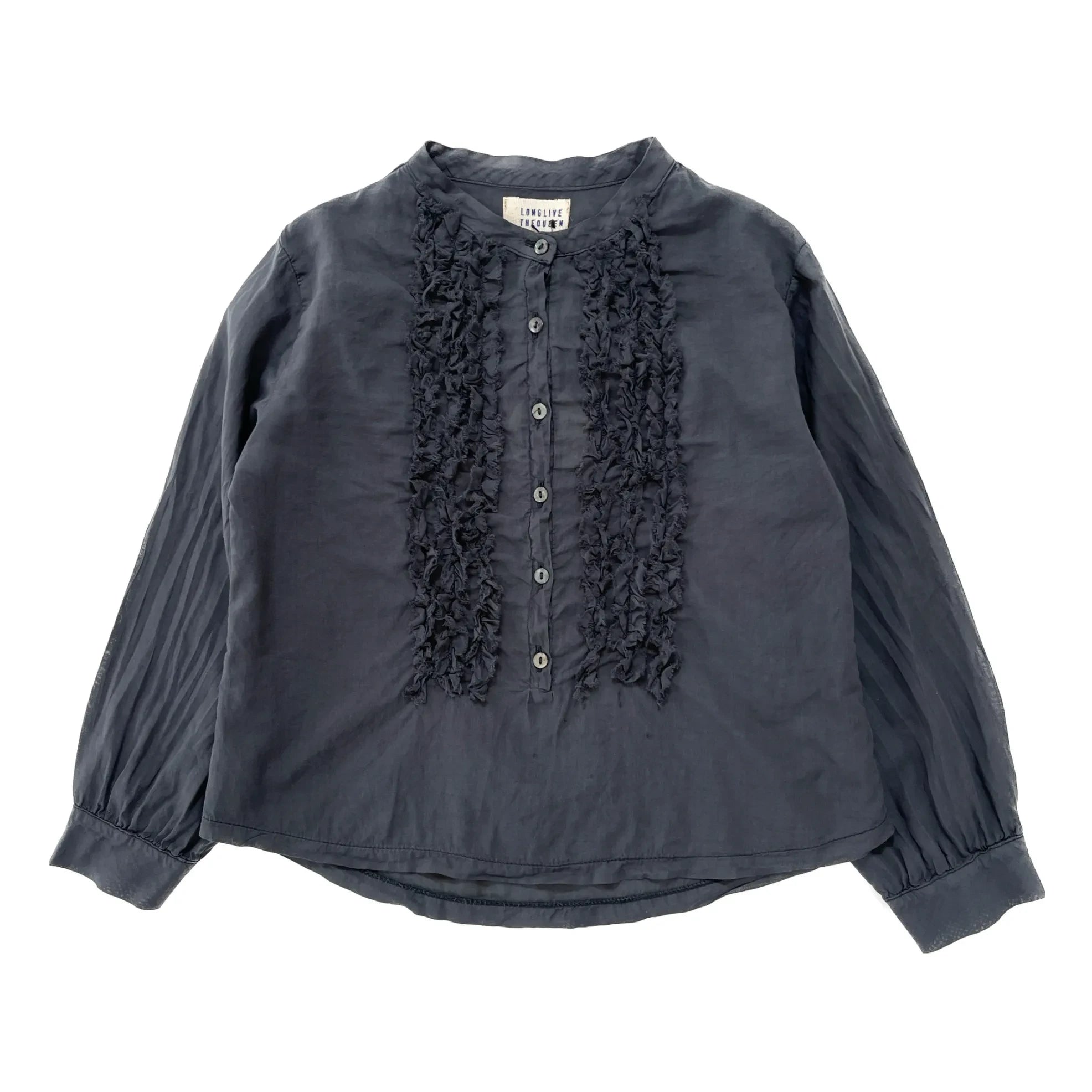 Longlivethequeen - Blusa fruncida | Azul noche