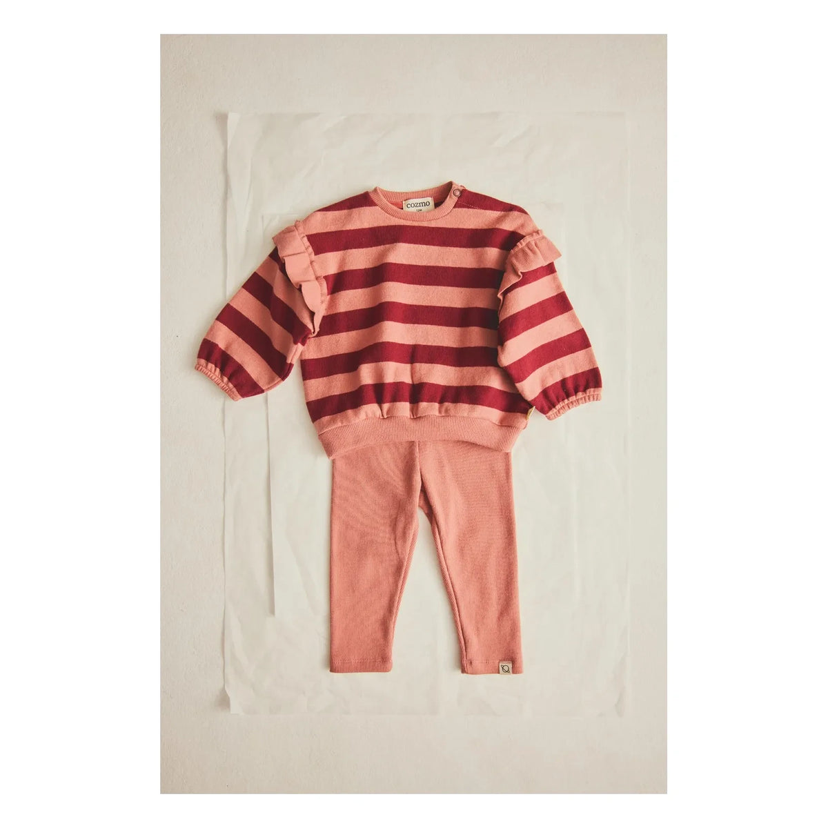 Cozmo - Jersey con volantes a rayas Denia | Burdeos