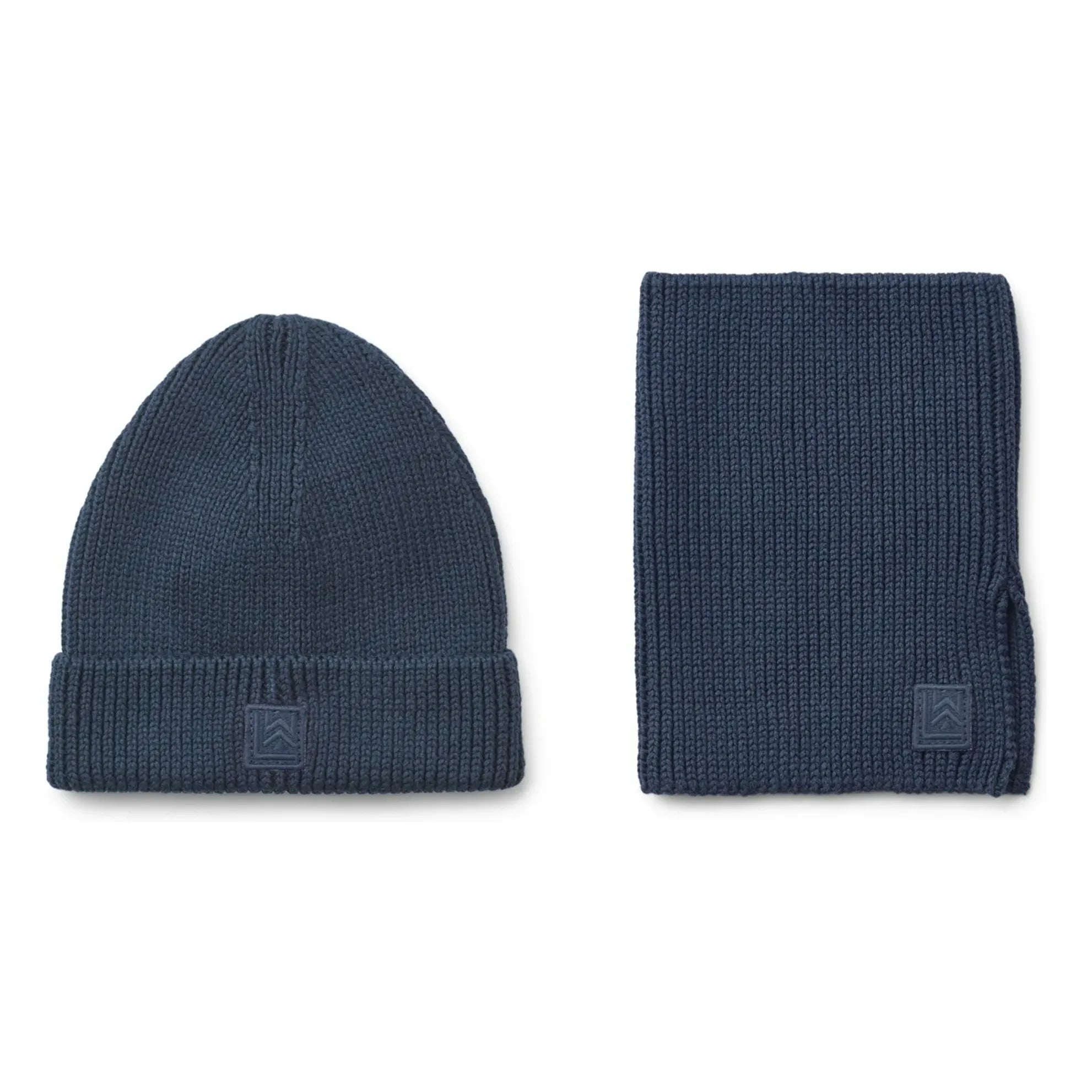 Liewood - Conjunto de gorro y cuello Lina de algodón orgánico | Azul marino