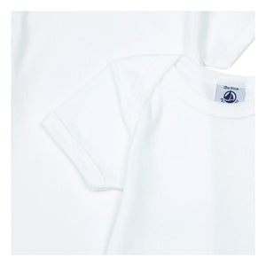 Petit Bateau - Conjunto de 2 peleles de algodón orgánico para bebé | Blanco