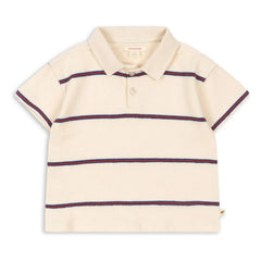 Konges Sløjd - Polo de algodón orgánico a rayas | Beige