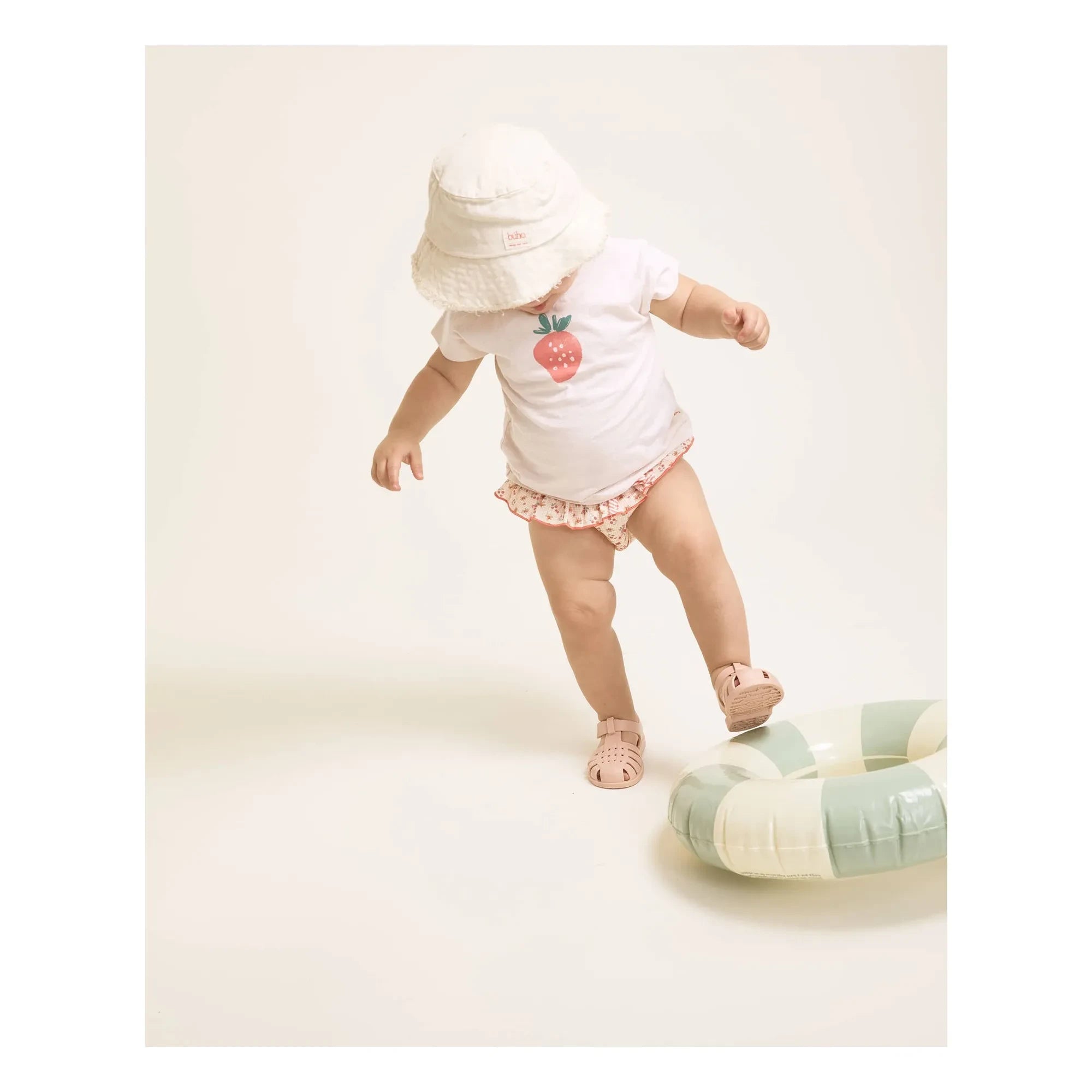 Búho - Braguita estampada seersucker de flores | Melocotón