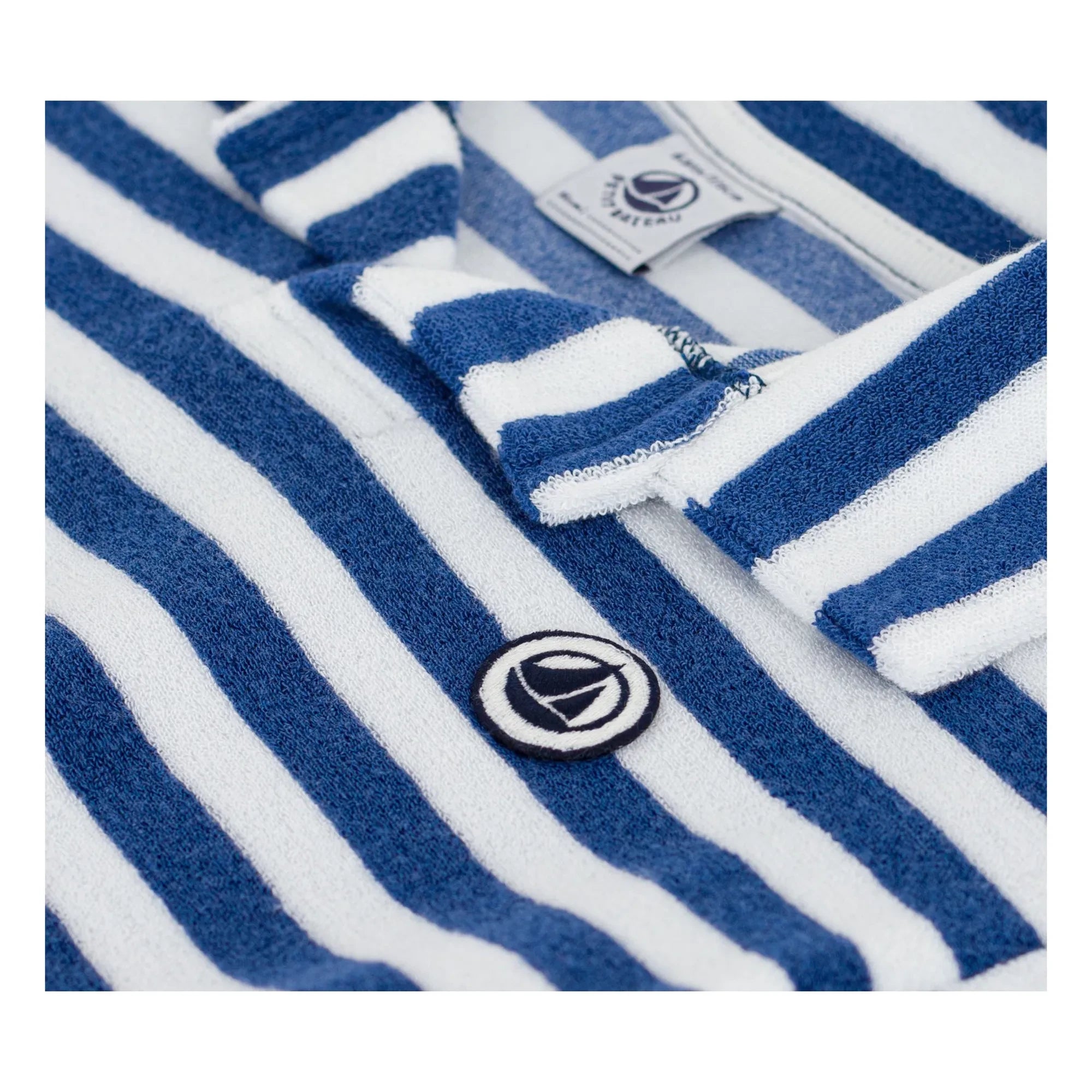 Petit Bateau - Polo de rizo a rayas | Azul