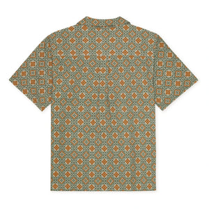 Les Deux - Camisa de manga corta de algodón orgánico Lukas Arabesque | Arcilla verde