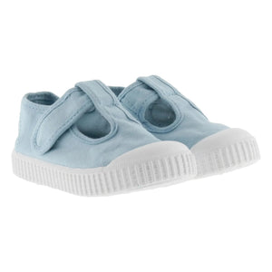 Victoria - Zapatillas Scratch Lona Tira | Azul claro
