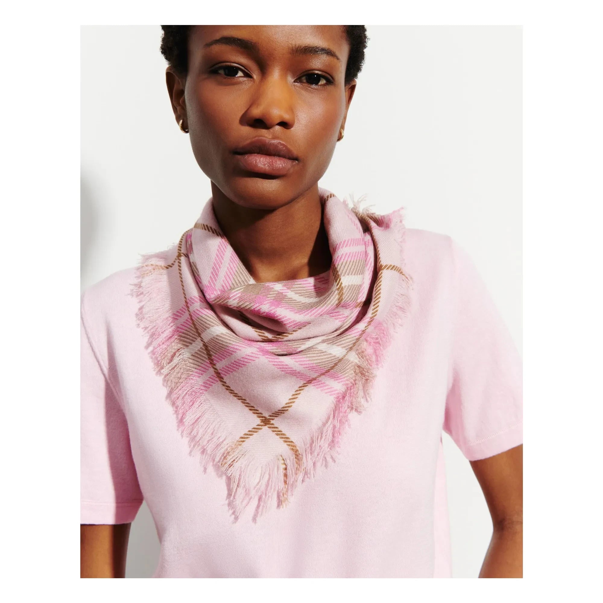 Bompard - Minifular de tartán de cachemira | Cherry Wood