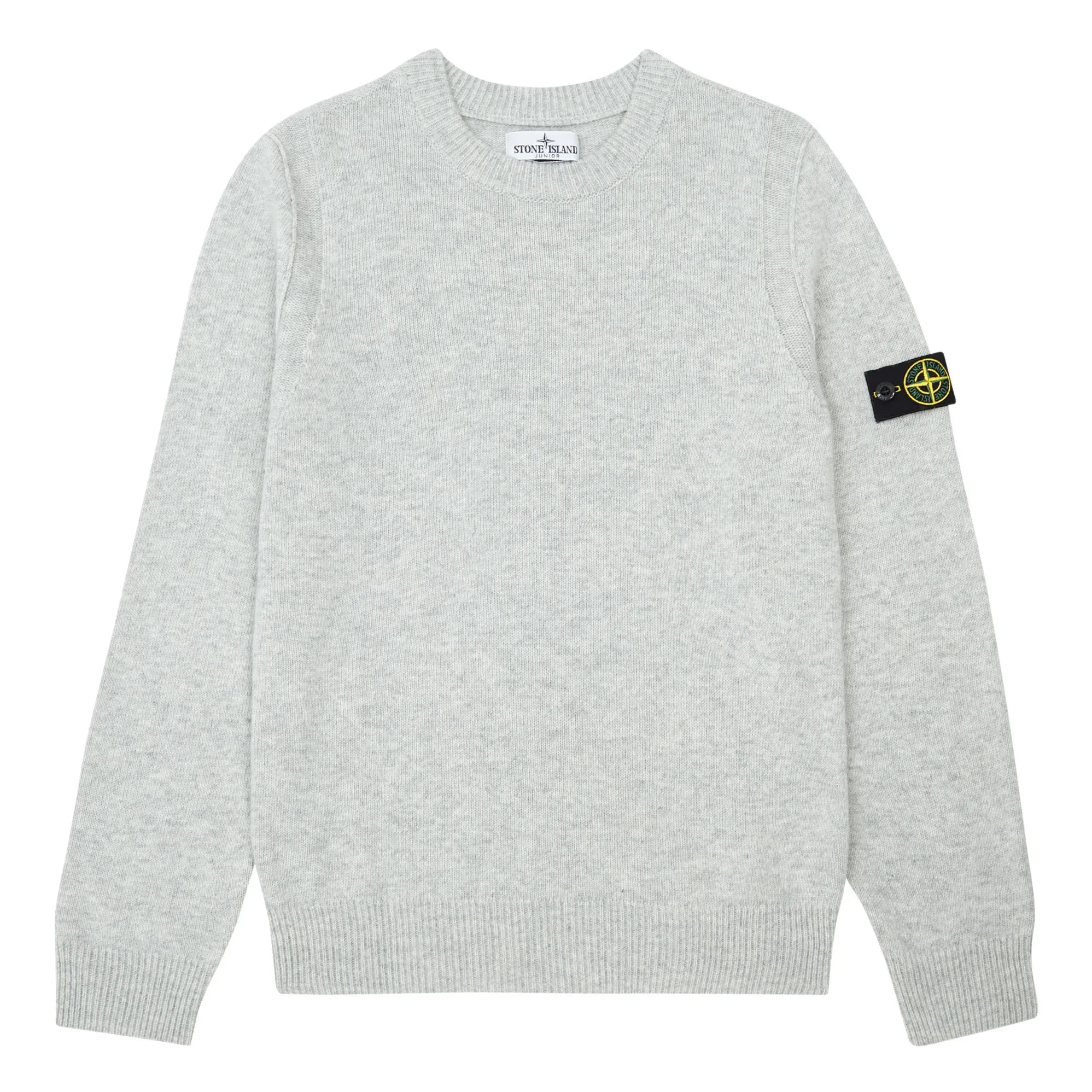 Stone Island - Suéter gris liso