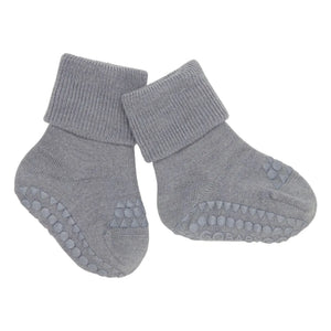 GOBABYGO - Calcetines Antideslizantes de Lana Merino | Gris