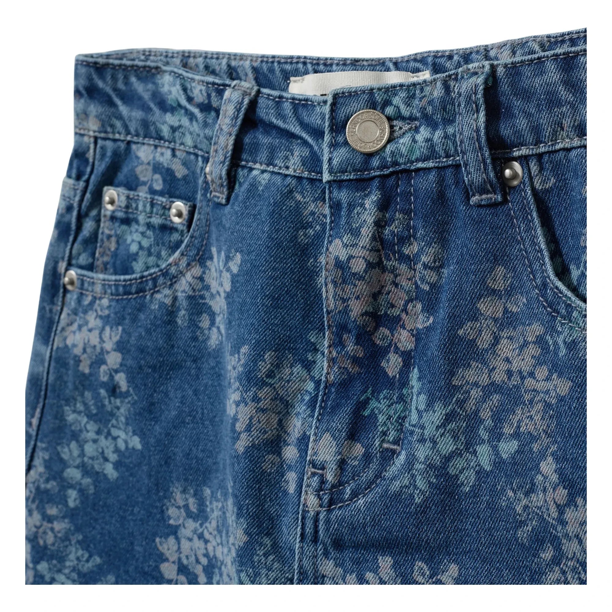 Sofie Schnoor - Minifalda vaquera floral Cally | Azul vaquero