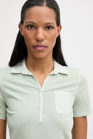Camiseta de mujer de algodón con cuello de polo Marc O'Polo