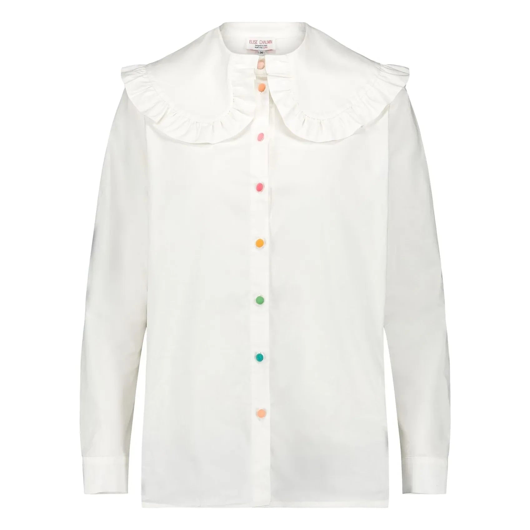 Elise Chalmin - Camisa Juliette de algodón | Blanco