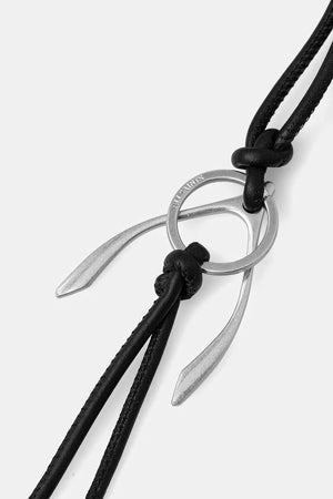 Llavero de cuero Wishbone de AllSaints para mujer