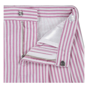 Lacoste - Shorts Pinch de Algodón Orgánico con Rayas | Rosa