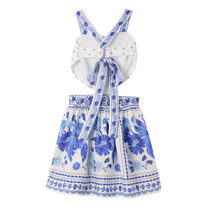 Fabula - Vestido Cut Fleurs | Azul