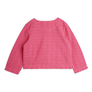 Mini Rodini - Cárdigan de encaje de algodón orgánico | Rosa