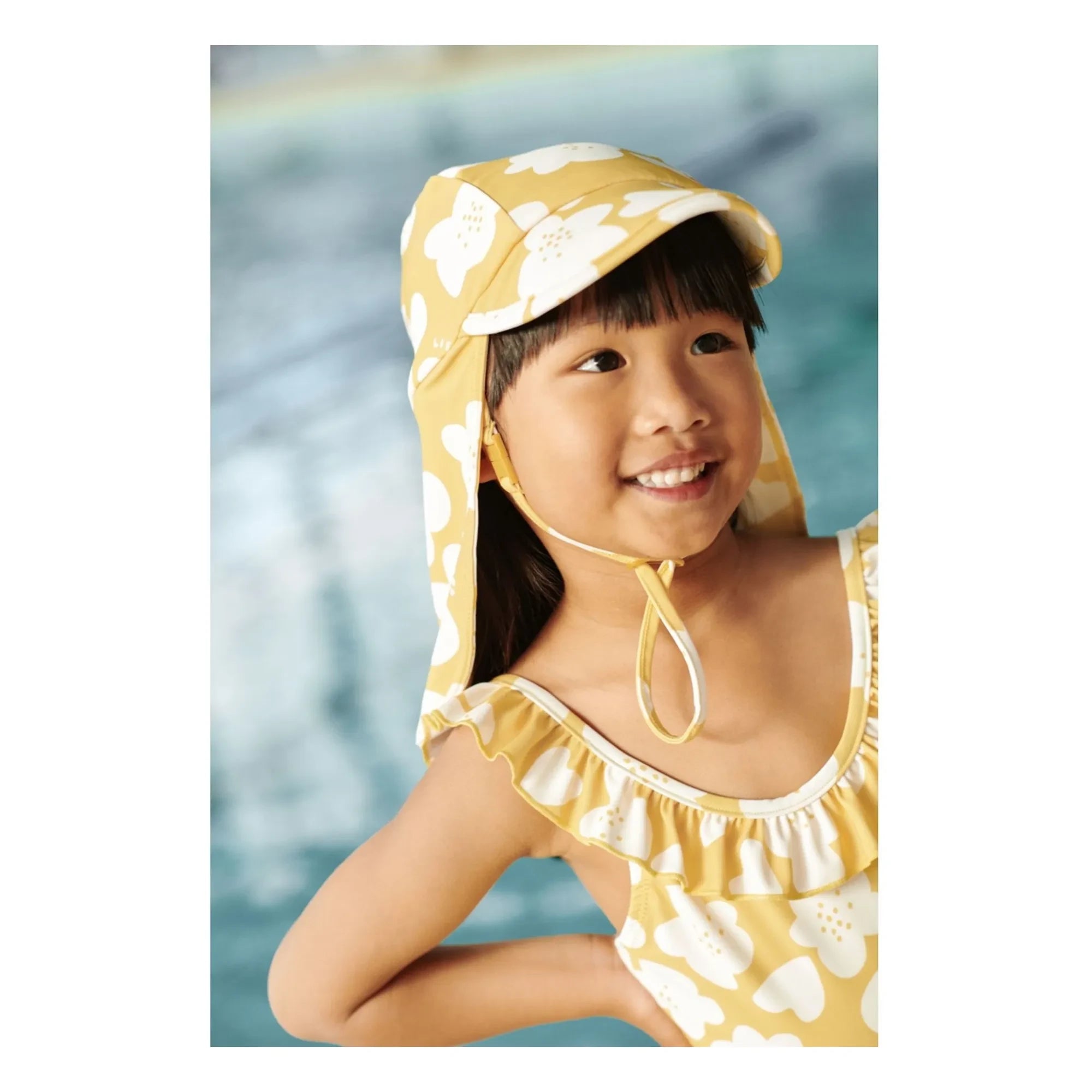 Liewood - Sombrero Cecilia Fleuri con Protección UV | Amarillo