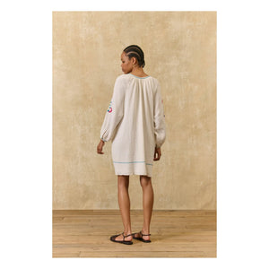 Louise Misha - Vestido de algodón orgánico Janicianne | Blanco