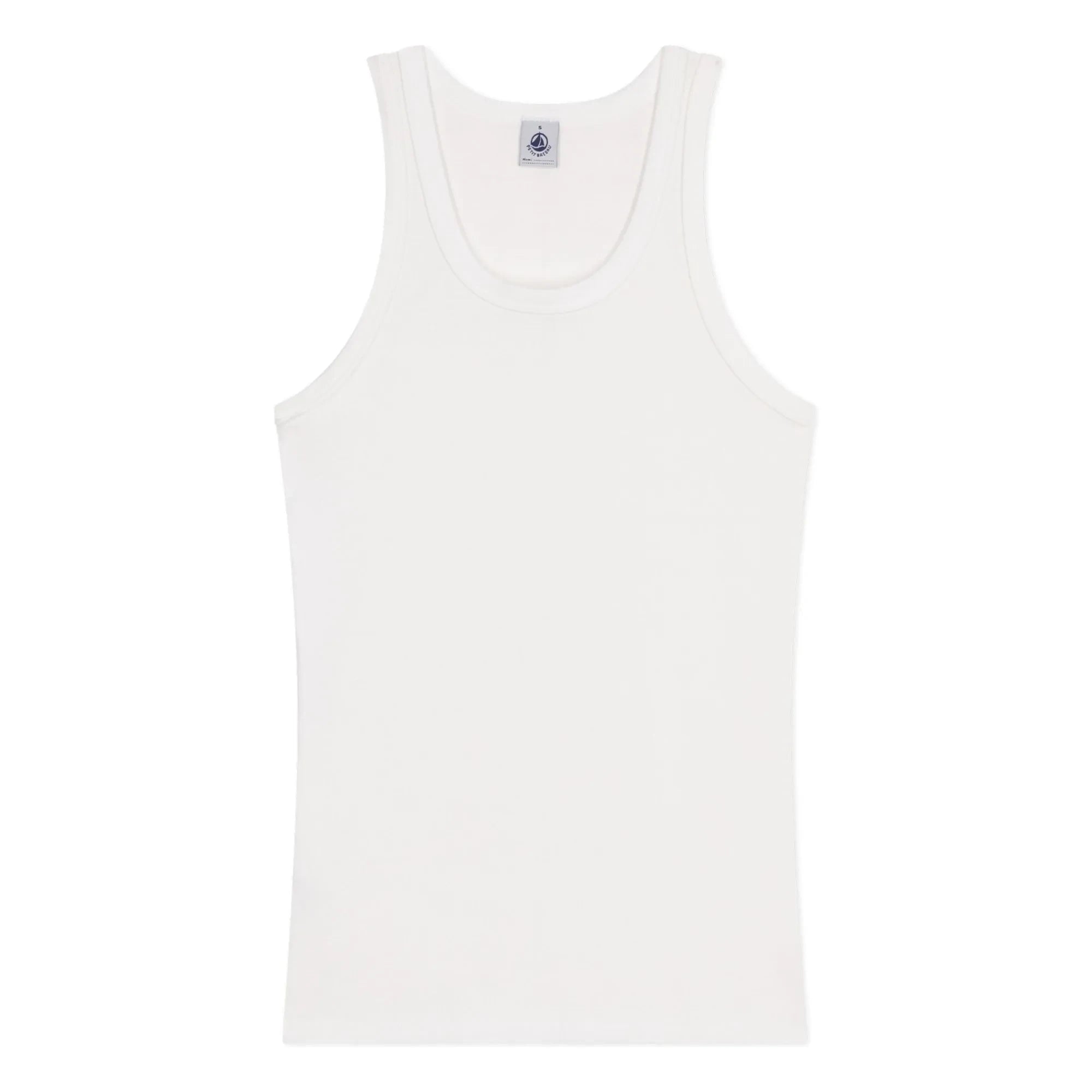 Petit Bateau - Camiseta sin mangas de algodón orgánico | Blanco