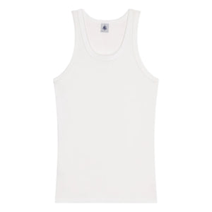 Petit Bateau - Camiseta sin mangas de algodón orgánico | Blanco