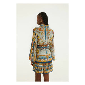 Farm Rio - Vestido Mosaic Garden | Azul