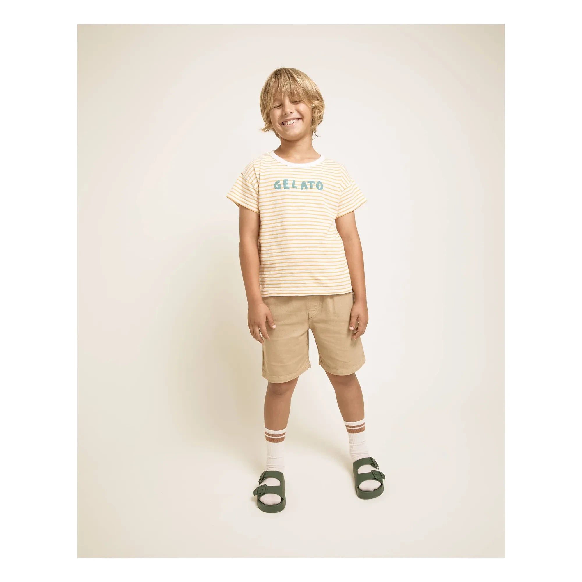 Búho - Pantalones cortos de lino Bermuda | Beige