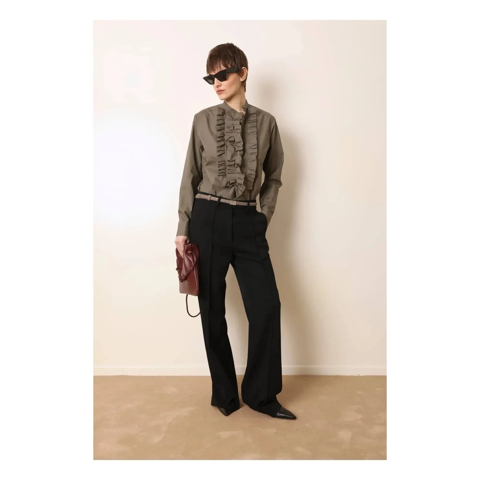 Laurence Bras - Carita blusa de algodón | Caqui