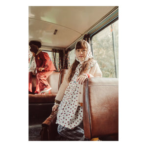 Piupiuchick - Organik Pamuk Çiçek Elbise | Ekru