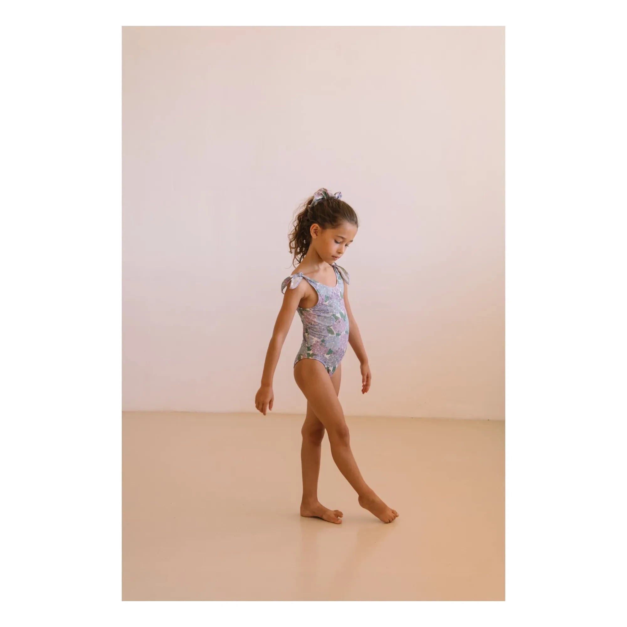 Studio Bohème - Roberta Fleurs Bañador de Algodón Orgánico | Lila