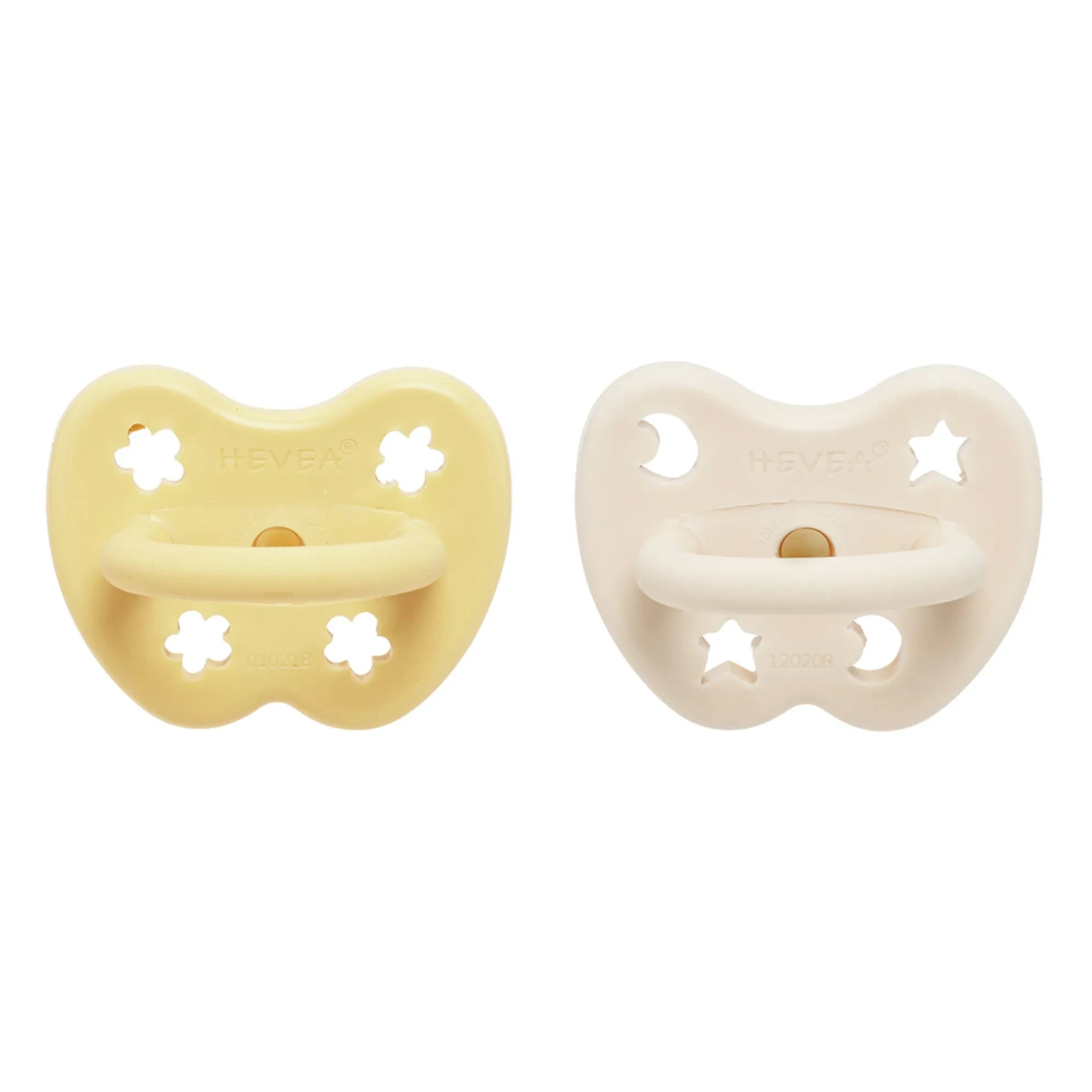 Hevea - Chupetes fisiológicos de caucho natural - Set de 2 unidades | Beige