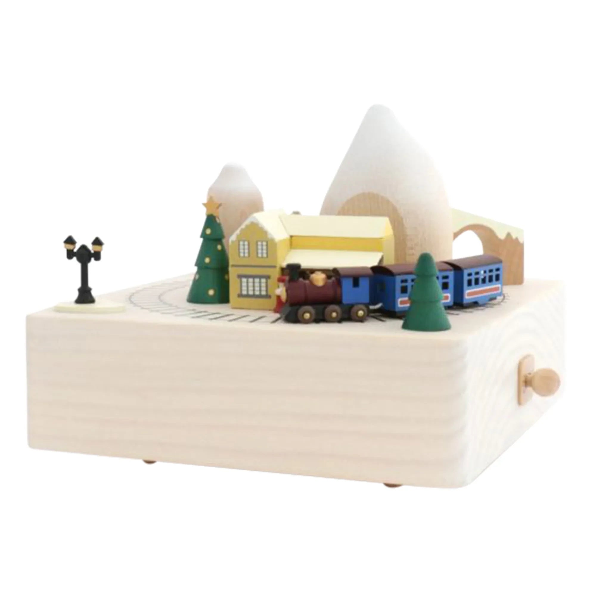Wooderful life - Caja de música de madera "Tren de Invierno"