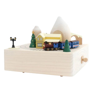 Wooderful life - Caja de música de madera "Tren de Invierno"