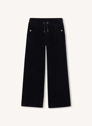 Chloé - Pantalón de terciopelo de algodón orgánico | Azul oscuro
