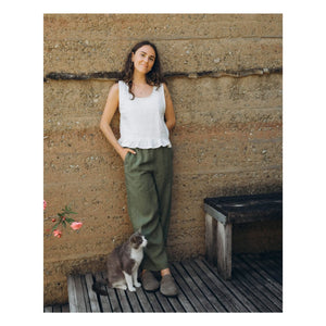 Matona - Pantalón de lino | Oliva